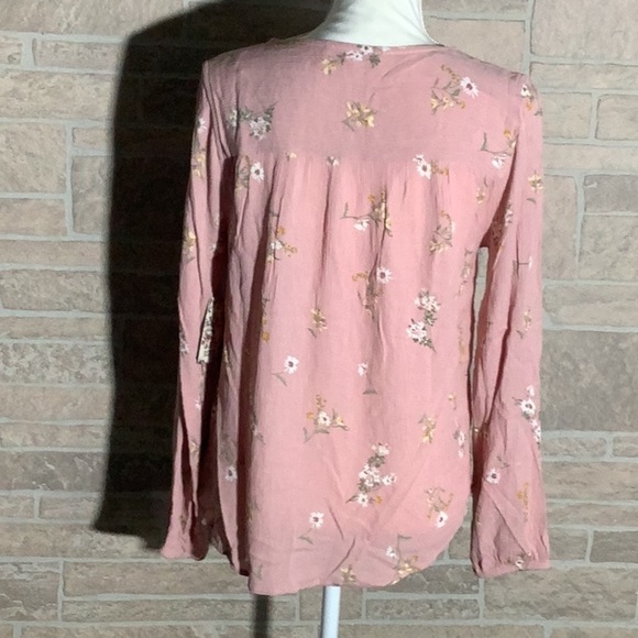 Pink Republic NEW - Sz S - ballon long sleeved - keyhole front - floral top - Picture 5 of 9